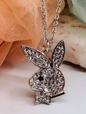 PLAYBOY Jewelry Sexy Playboy Bunny Pendant Silver Hypoallergenic Chain